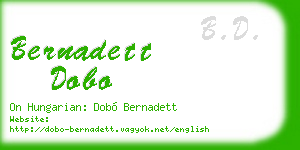 bernadett dobo business card
