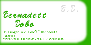 bernadett dobo business card